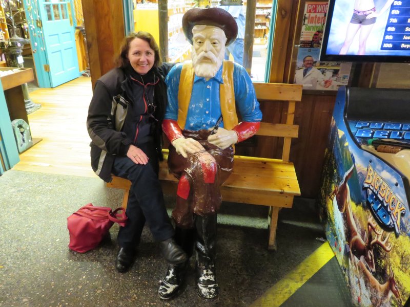 Therese found a new friend at Wall Drug